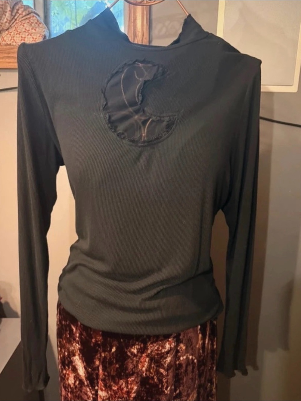 Hot Topic Moon Cutout Top